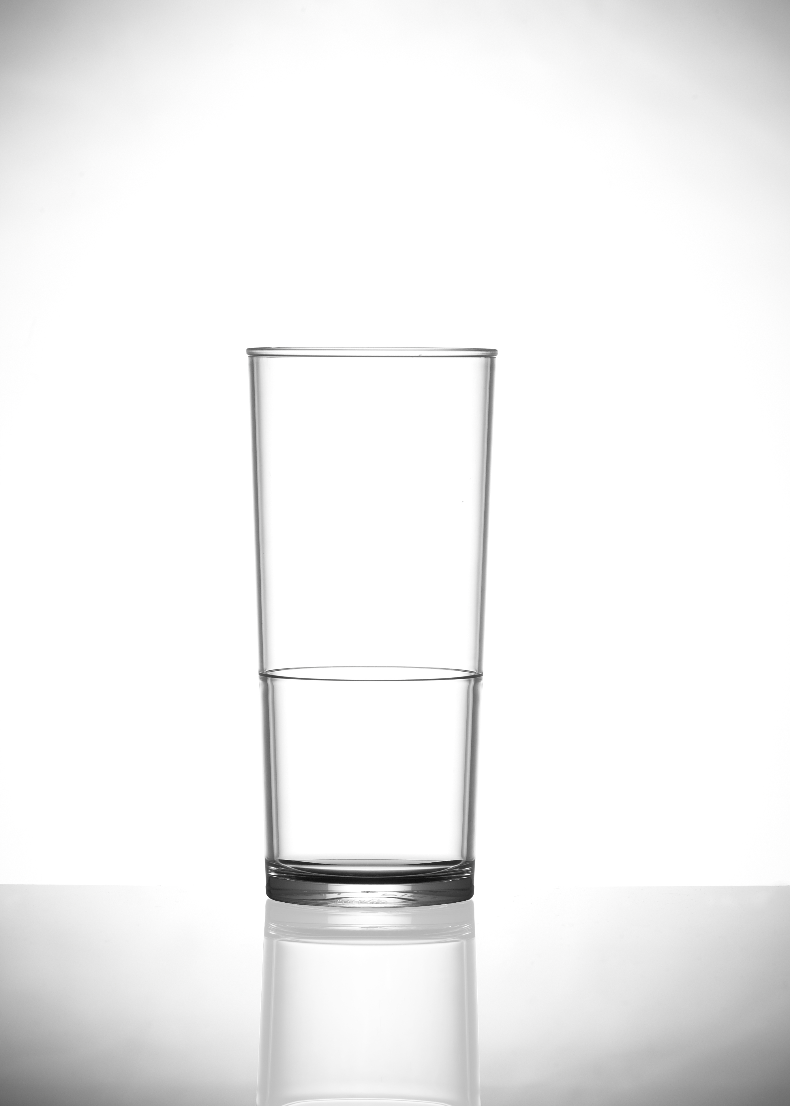 Polycarbonate Deluxe straight stacking half pint glasses